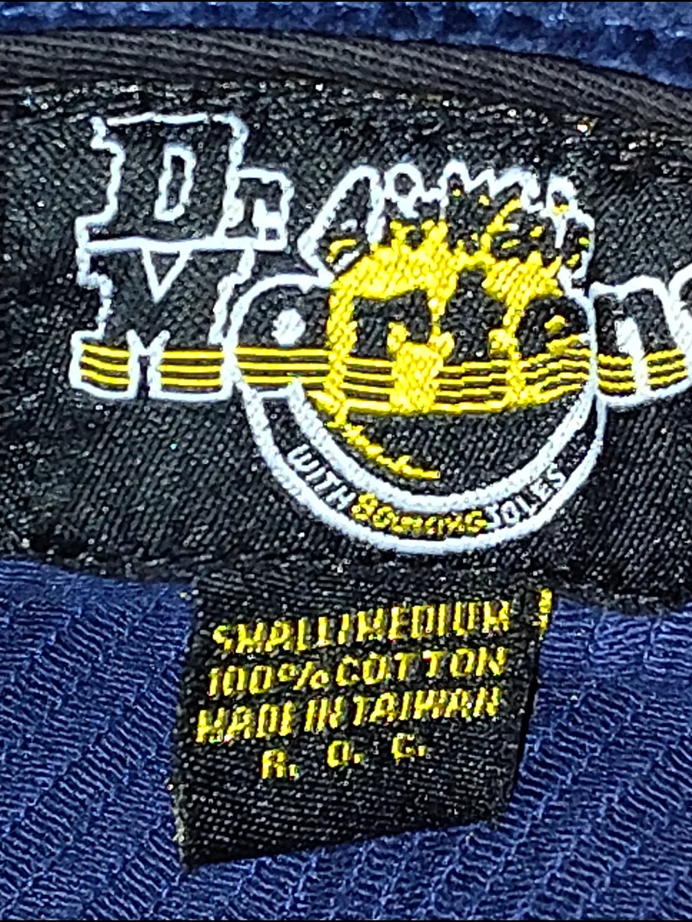 Dr. Martens Navy Corduroy Bucket Hat with Red Logo